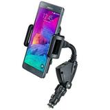 HTC 10 Car Mount Charger Socket Holder Dual USB Port Dock Cradle Gooseneck Swivel Black K3K