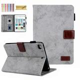 iPad mini 7.9 inch Tablet Business Case Dteck Magnetic Flip PU Leather Wallet Case Multiple Angles Viewing Stand Cover Auto Wake Sleep Compatible For iPad mini 1 2 3 4 5 7.9 Gray