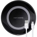 Wireless Charger 10W Qi-Certified Fast Wireless Charging Pad High-Speed Charging Pad Compatible with iPhone Samsung Galaxy AirPods and Other Qi-Enabled Devices(No AC Adapter)-Black