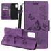 Galaxy S20 Ultra Cases Covers Allytech Slim PU Leather Retro Butterfly Embossed Flip Kickstand Magnetic Clasp Protective Cards Holder Pocket Wallet Case Cover for Samsung Galaxy S20 Ultra Purple