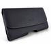 Lenovo P2 Case Premium Leather Pouch Holster Belt Case w/ Clip / Loops for Lenovo P2 (Size Fits Phone w/ a Slim Case on) Black