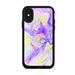 Skin for OtterBox Symmetry Case for iPhone X Skins Decal Vinyl Wrap Stickers Cover - Pastel Marble resin pink purple swirls