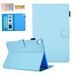 Samsung Galaxy Tab S5e 10.5 inch Tablet Case Pure Color PU Leather Wallet Case For Samsung Tab SM-T720 T725 Built-in Card Slots Multiple Angles Viewing Magnetic Closure Blue