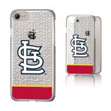 St. Louis Cardinals iPhone 6/6s/7/8 Logo Stripe Clear Case