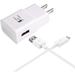 Original OEM Samsung Adaptive Fast Charging Wall Adapter Charger with Micro USB Cable White - for Samsung Galaxy S7 / S7 Edge / S6 / S5 / Note 5 / 4 / S3 - Bulk Packaging