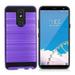 Compatible Case for LG Aristo 4 Plus/ LG Prime 2 / Straight Talk LG Journey Smartphone / LG Journey /LG Arena 2 / LG Escape Plus Slim Metallic Brushed Design Shockproof Cover Case (Purple)