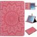 For iPad 5/Air 1st Sunflower Embossed PU Leather Flip Stand Case Auto Wake/Sleep Smart Cover