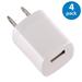 4x Afflux 1A Universal USB Wall Charger Adapter AC Travel For Samsung Galaxy S4 S5 S6 Edge S7 S8 Plus Edge Note 3 4 5 iPhone 5 C SE 6S Plus 7 Plus LG V10 V20 LG G5 G6 HTC M9 M10 Nexus 5X 6P White