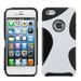 Mixy Curves Cover Protector Silicone Case + Snap On Shell for iPhone 5