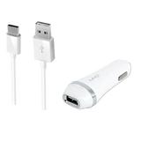 2-in-1 Type-C USB Chargers Bundle for Microsoft Lumia 950 XL / Lumia 950 Google Nexus 5X Nexus 6P Xiaomi Mi 4C Meizu PRO 5 OnePlus 2 (White) - 2.1Ah Car Charger Adapter + USB Charging Cable