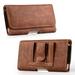 For iPhone 6 / 6S / 7 / 8 / X Leather Case Holster Belt Case with Clip and Belt Loops Belt Pouch Holster Holder for Apple iPhone series 4.7 inch or Smaller Smart Phone.(4.7inch Brown)