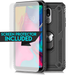 for LG K40 (2019) / LG K12 Plus / Solo LTE Ring Case Metal Titanium Cover Phone Case Magnet Mount Ready Slip Guard Pattern Kickstand Hybrid Shock (Black)