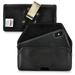 iPhone 11 Pro XS & X Belt Case Holster Black Leather Rotating Clip