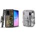 Bemz Armor Samsung Galaxy S20 Ultra 6.9 inch Case Bundle: Heavy Duty Rugged Holster Combo Protection Cover with 600D Waterproof Nylon Material Storage Pouch - (Hunting Camo Leaves/ACU Pixel Camo)