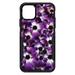 DistinctInk Custom SKIN / DECAL compatible with OtterBox Commuter for iPhone 11 Pro (5.8 Screen) - Purple White Black Flowers
