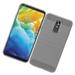 LG Stylo 5 Phone Case Carbon Fiber Brushed Texture Frosted Shield Soft Rubber Gel Light Rugged Shockproof Silicone Shock Absorption Anti-slip Flexible TPU Protective GRAY Thin Cover for LG Stylo 5