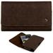 LG G Vista 2 ~ EXTRA LARGE Horizontal Leather Pouch Carrying Case Holster Belt Clip Magnetic Closure Fits - Brown