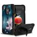 Beyond Cell Hyber Series Dual Layer Shockproof Stand Case and Atom Cloth for LG Tribute Empire - Mystic Flowers