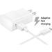 OEM Quick Fast Charger For Samsung Galaxy S6 edge+ Cell Phones [Wall Charger + 5 FT Micro USB Cable] - AFC uses dual voltages for up to 50% faster charging! - Bulk Packaging - White