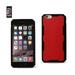 Reiko Hybrid Hard Dual Layer Heavy Duty Case Cover for Apple iPhone 6 / 6s - Red/Black