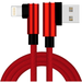 Charger Copper 3Pack 6FT L Shape Nylon Braided Lightning Cable Charging Cord USB Cable Compatible with Xs MAX XR X 8 7 6S 6 Plus SE 5S 5C 5 (Red)