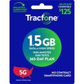 Tracfone $125 Smartphone 1-YearPrepaid Plan 1500 Min/ 1500 Txt/ 1.5GB Data Direct Top Up