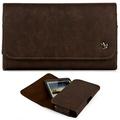 Brown Horizontal Belt Clip Leather Pouch Case for LG Realm Exceed 2 Ultimate 2