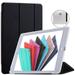 DuraSafe Cases iPad PRO 12.9 1 Gen 2015 [ iPad 12.9 Inch 1st ] A1652 A1584 ML0H2LL/A ML0G2LL/A ML0N2LL/A Trifold Hard Smart PC Translucent Back Cover - Black