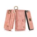 iPhone 8 Plus iPhone 7 Plus Wallet Case Alleytech Girls Women Magnets Detachable Zipper Wallet Case Cover PU Leather Carrying Case for Apple iPhone 7 Plus 2016 / iPhone 8 Plus 2017 Pink