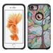 Apple iPhone 8 Plus Case Cover Slim Hybrid Dual Layer Crystal Case Cover for iPhone 8 Plus - Colorful Tree