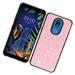 LG K40 Phone Case Hybrid Armor Ultra Slim Silicone Gel Rubber Crystal Gel Hard Shell Back Cover Heavy Duty PC + TPU Shock Absorption Protective Case PINK Cover for LG K40 [2019]