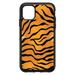 DistinctInk Custom SKIN / DECAL compatible with OtterBox Symmetry for iPhone 11 Pro (5.8 Screen) - Orange Black White Tiger Skin Print - Animal Print