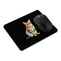 WIRESTER 8.66 x 7.08 inches Rectangle Standard Mouse Pad Non-Slip Mouse Pad for Home Office and Gaming Desk - Watercolor Bengal Cat Sitting Down