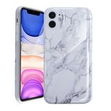 Glossy Marble Case For iPhone 11 6.1 inch (2019) Soft Flexible Slim TPU Gel Rubber Smooth Cover Shockproof and Anti-Scratch White Marble by Insten