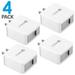 4 Pack Qualcomm 3.0 Quick Charge Certified 18W Fast Rapid USB Wall Charger Adapter For Apple iPhone X iPhone 8 Plus Samsung Galaxy S8 S9+ Plus Note 9 Note 8 Galaxy S7 Edge LG G7 Google Pixel 2 XL