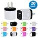 Afflux 20x 1A Universal USB Wall Charger Adapter AC Travel For Samsung Galaxy S4 S5 S6 Edge S7 S8 Plus Edge Note 3 4 5 iPhone 5 C SE 6S Plus 7 Plus LG V10 V20 LG G5 G6 HTC M9 M10 Nexus 5X 6P Black