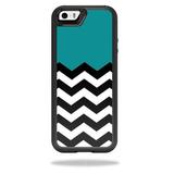 MightySkins Protective Vinyl Skin Decal Cover for OtterBox Reflex iPhone 5/5S Case Sticker Skins Teal Chevron