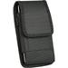 For Samsung Galaxy NOTE 3 III NOTE 2 II Heavy Duty Clip Holster Pouch Black Vertical / Horizontal Canvas Nylon Flap Case Metal Belt Clip Holster