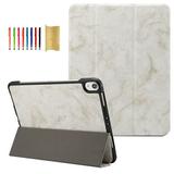 iPad Pro 10.5 Case Dteck Slim PU Leather Flip Trifold Stand Case Cover [Auto Wake Sleep] [Marble Pattern] For Apple iPad Pro 10.5 inch Gray