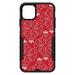 DistinctInk Custom SKIN / DECAL compatible with OtterBox Commuter for iPhone 11 Pro (5.8 Screen) - Dark Red White Floral