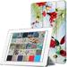 DuraSafe Cases For iPad Air 3rd Gen 2019 - 10.5 Slimline Series Lightweight Protective Cover with Dual Angle Stand & Clear PC Back Shell - Birds & Flowers