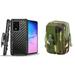 Bemz Armor Samsung Galaxy S20 Ultra 6.9 inch Case Bundle: Heavy Duty Rugged Holster Combo Protection Cover with 600D Waterproof Nylon Material Storage Pouch - (Carbon Fiber/Jungle Camo)