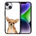 FINCIBO Soft Rubber Protector Cover Case for Apple iPhone 14 Max 6.7 2022 Fawn Apple Head Chihuahua Dog