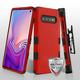 Samsung Galaxy S10 [6.1 ] Phone Case Hybrid Armor Armor [Three Layers] Holster Kickstand with [Carrying Belt Swivel Clip] Protective Drop-Proof Rubber TPU Rugged RED Cover for Samsung Galaxy S10