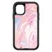 DistinctInk Custom SKIN / DECAL compatible with OtterBox Defender for iPhone 11 Pro (5.8 Screen) - Pink Blue White Marble Image Print - Printed Marble Image