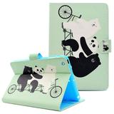 iPad Air 3 Case iPad Pro 10.5 Inch Case Allytech PU Leather Slim Fit Folding Stand Smart Cover Auto Sleep Wake Full Protective Shockproof Cards Pocket Wallet Case for Apple iPad Pro 10.5 Cute Panda