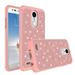 LG Risio 3 Case LG Fortune 2 Case LG Rebel 3 LTE Case Glitter Case Shock Proof with [HD Screen Protector] Dual Layer Hybrid Protective Phone Case Cover for LG Aristo 2 - Rose Gold