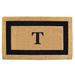 Heavy-duty Coir Single Picture Frame Monogrammed Black Doormat - 38 x 60