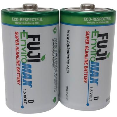 Fuji Batteries EnviroMax D Super Alkaline Batteries, 2 pk