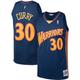 "Maillot Swingman Mitchell & Ness Stephen Curry bleu marine Golden State Warriors 2009/10 Big & Tall Hardwood Classics pour hommes - Homme Taille: 5XB"